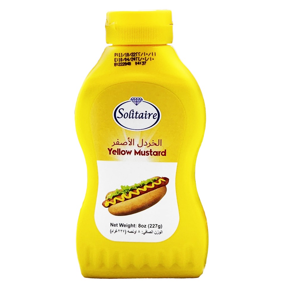 Solitaire Yellow Mustard 8 oz