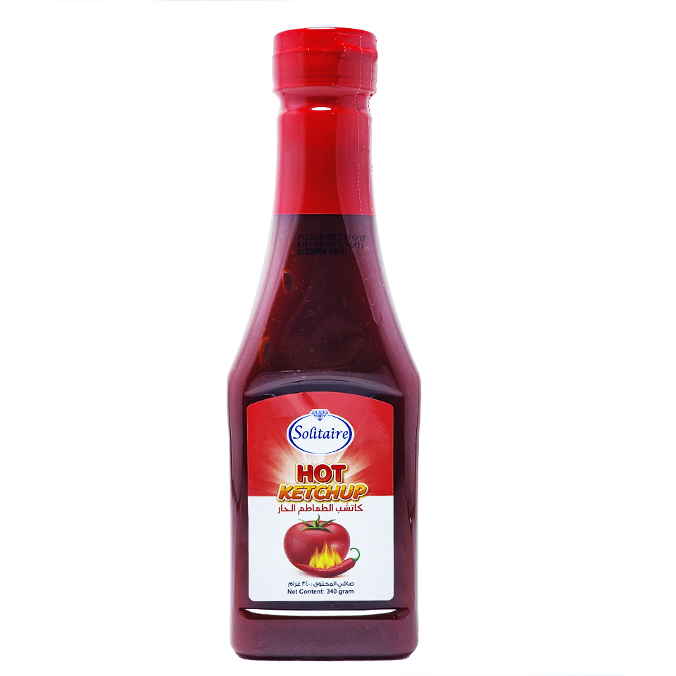 Solitaire Ketchup 340gm Hot