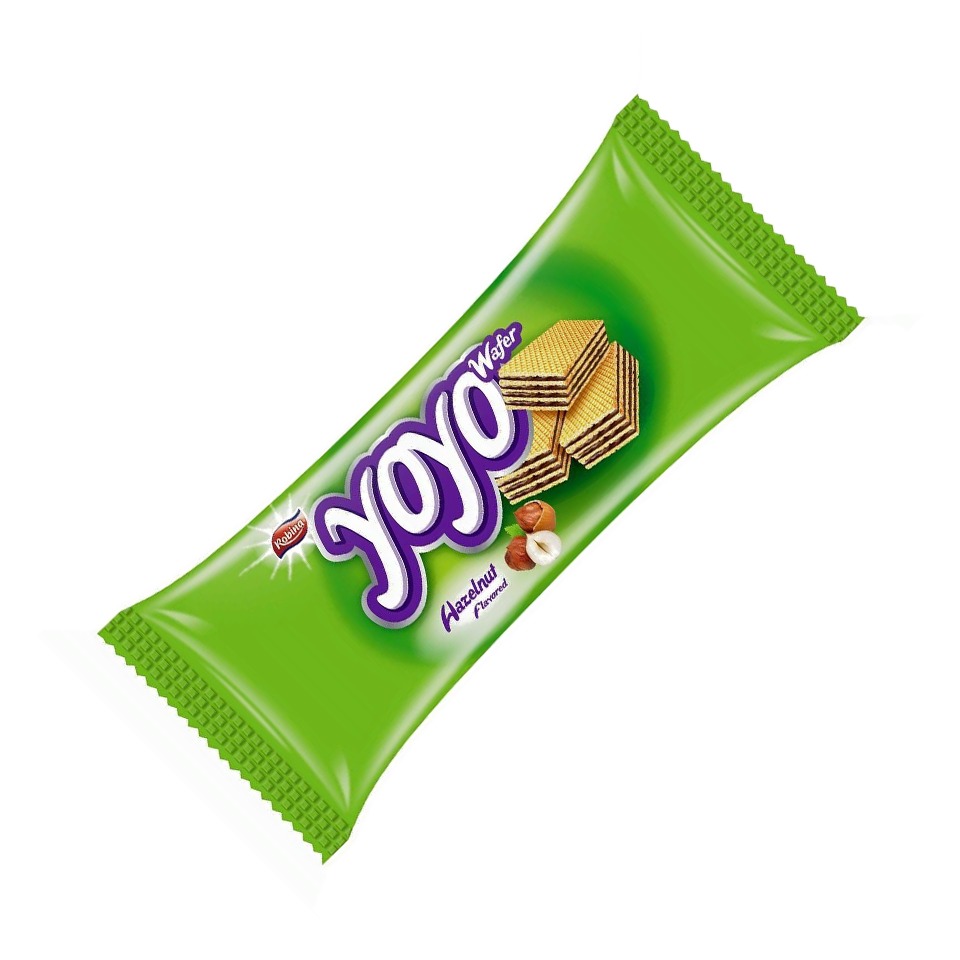 Yoyo wafer dipped in chocolate and hazelnut