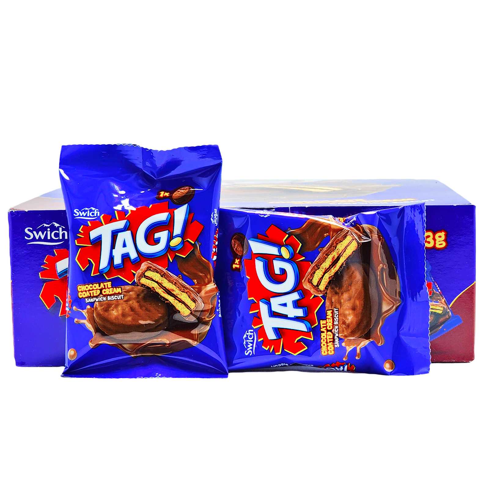 Tag dipped biscuit