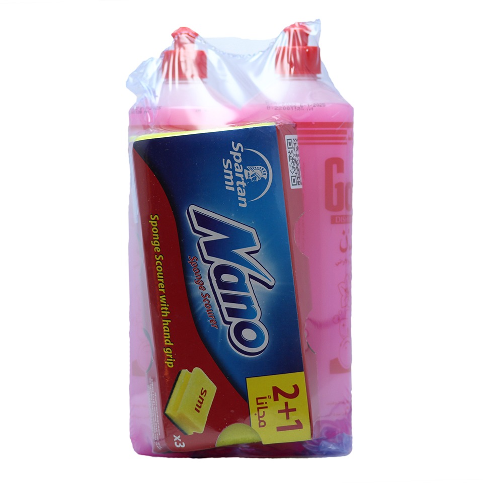 سائل جلي جولدن 1 لتر (2 حبة) + نانو اسفنج