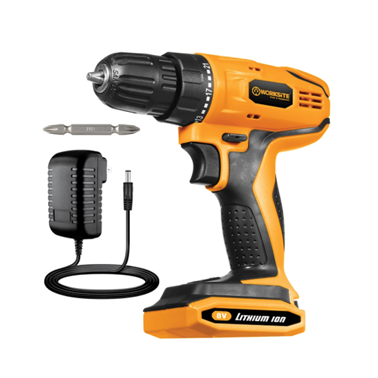 Worksite درل شحن بقدرة 8 فولت بطارية ثابتة CD325