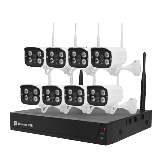 Tuya دقة 3 ميجابيكسل يعمل عبر تطبيق NVR بعدد 4 كاميرات و 4 مداخل Wi-Fi 6 طقم كاميرات 