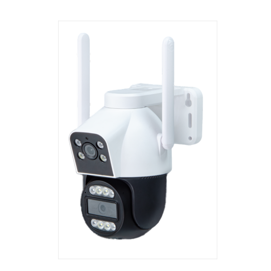 كاميرا خارجية واي فاي بعدستين، تصوير ملون كامل بدقة 3 ميجابكسل.