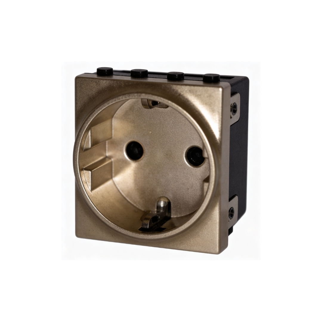 1 Gang Gold Shucko Socket QVQ
