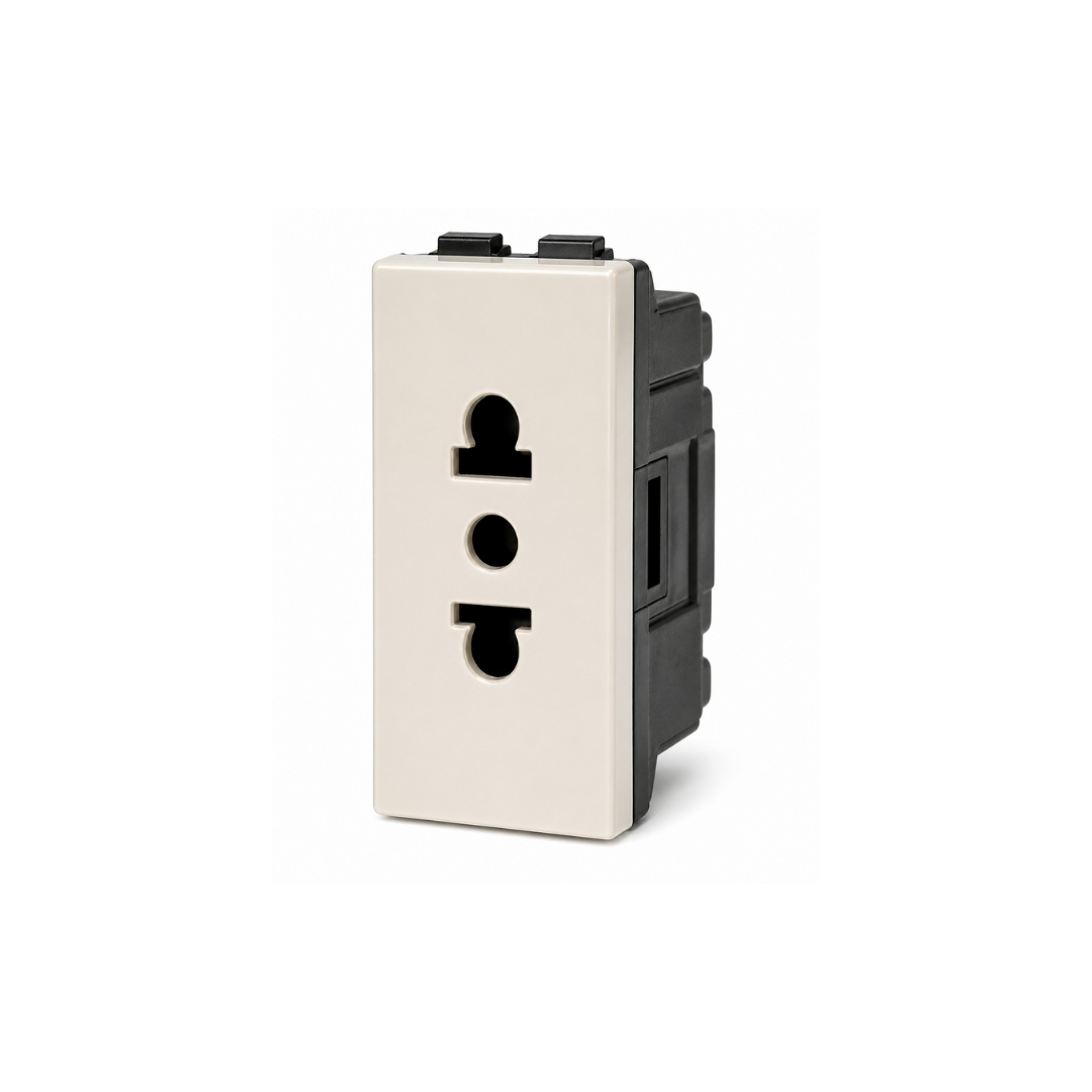 1 Gang Beige Power Socket QVQ
