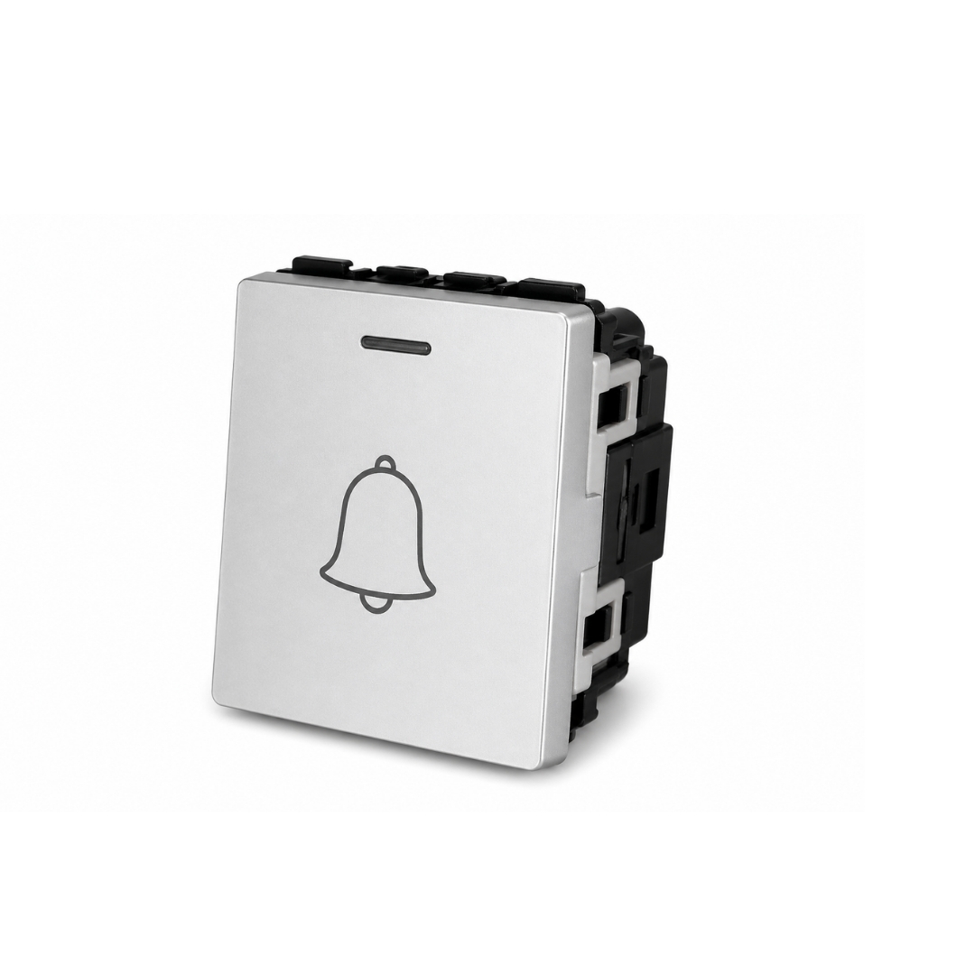 1 Gang 2M White Bell Switch W/LED QVQ