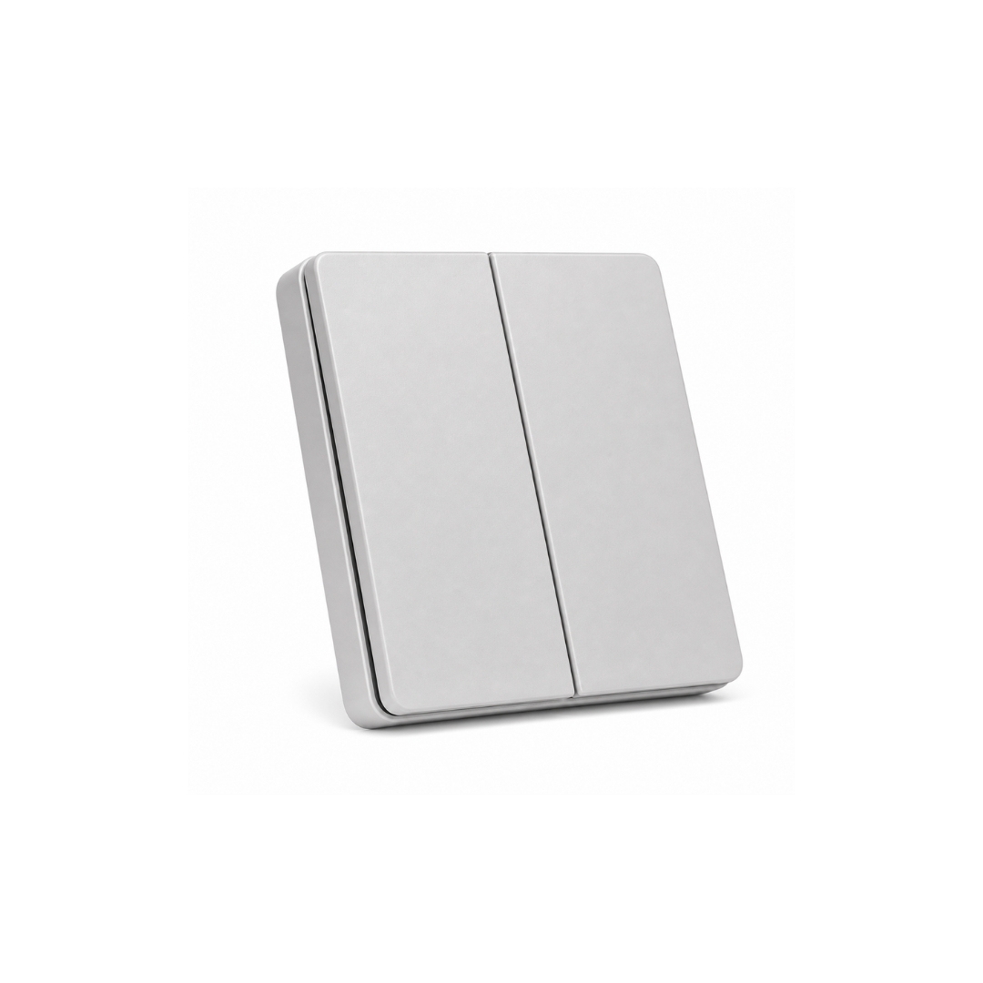 White Wireless Double Switch QVQ