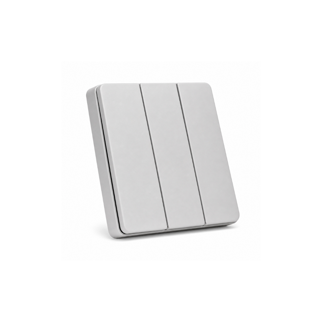 White Wireless Triple  Switch QVQ