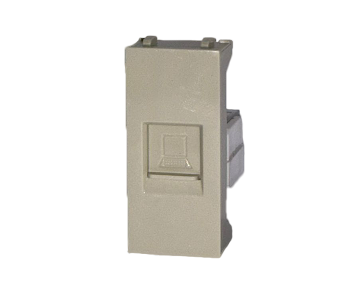 Ivory Cat6 Data Outlet 1 Gang QVQ