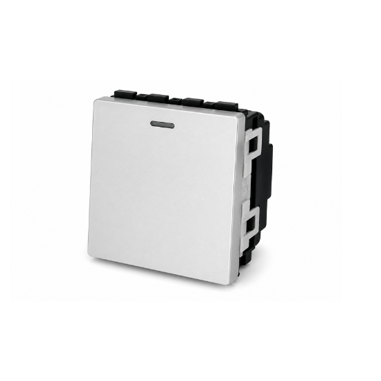 1 Gang 2M White Rocker Switch