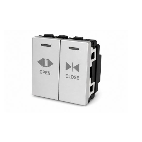 2 Gang White Shutter Switch QVQ