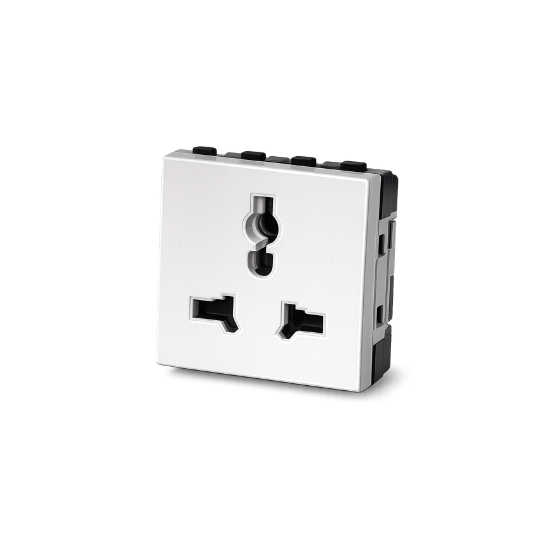 1 Gang White Universal Socket QVQ