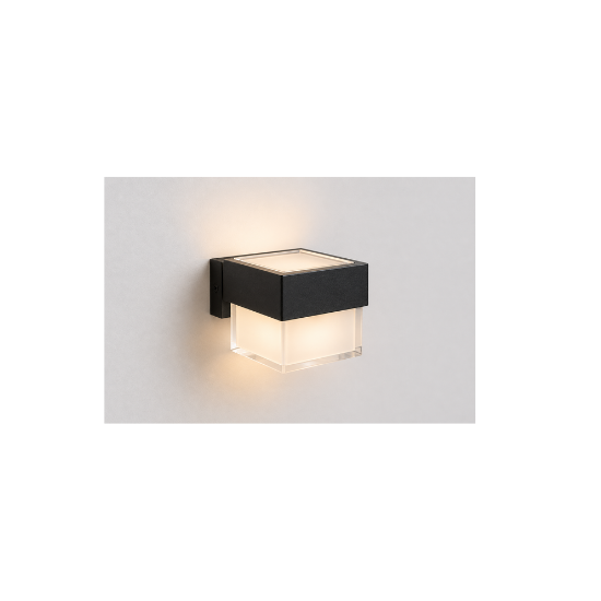 Light Outdoor Cube Worm Solar Up&Down 6W Glob Vetro VE-0026