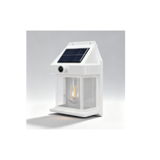 White Solar Lantern With Motion Sensor Vetro VE-0027
