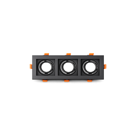 VE-0041 Triple black metal spot frame 10*27*4.5cm