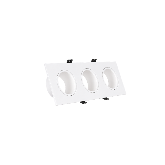 VE-0047 Triple white plastic spot frame 25.2*9.3*2.9cm