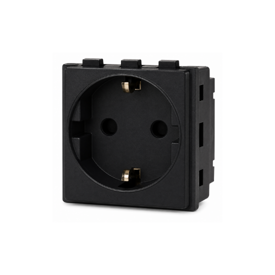 Electric power German Socket (Shuko) outlet - Color Matt Black