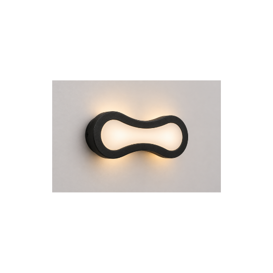 Up&Down two lenses, black and gold lit face 6w Vetro VE-UD0004