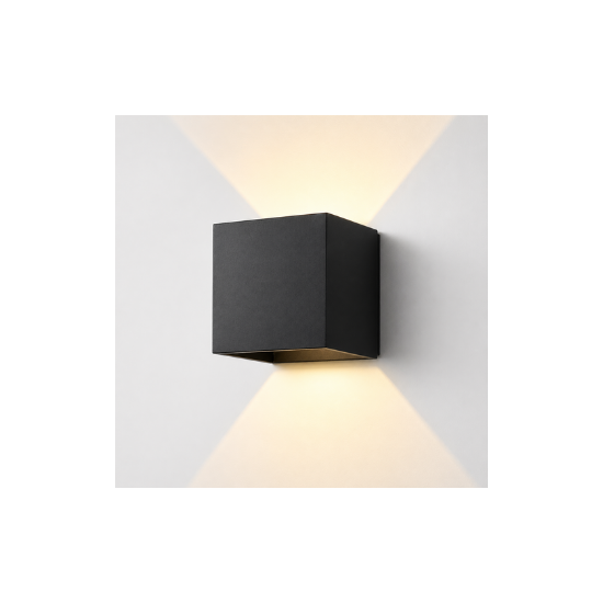 Up&Down LED Two lenses Cube warm white Vetro VE-UD0012