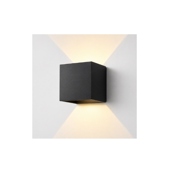 Up&Down LED Two lenses Cube warm white Vetro VE-UD0019