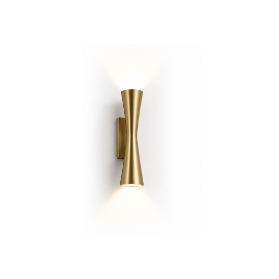Up&Down two lenses Gold Metal 6w Vetro