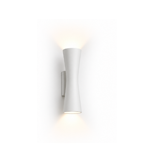 Up&Down two lenses White Metal 10w Vetro