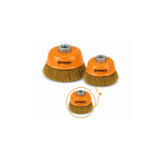 Worksite Wire cup brushes with nut WCB124