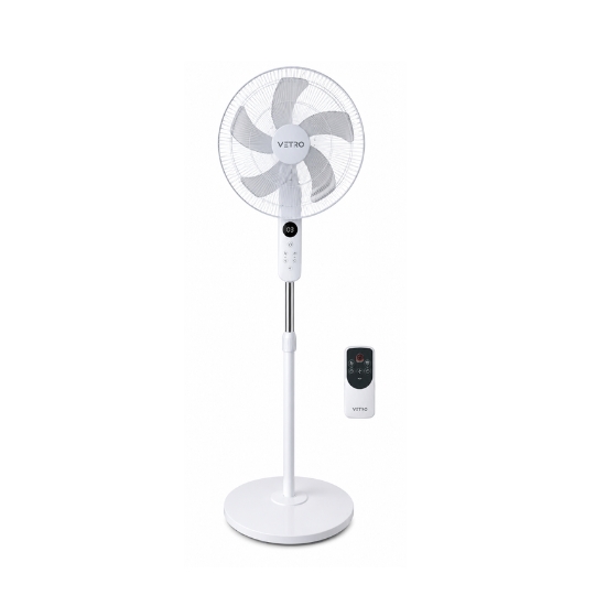 Vetro Stand Fan 18 Inch W/Remote White  FS45-508WR