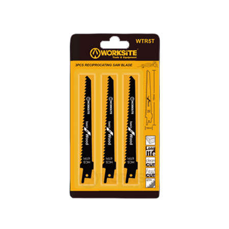 WTR6T Work Site 3PCS Reciprocating saw blade 150x19x1.2mm, 6TPI