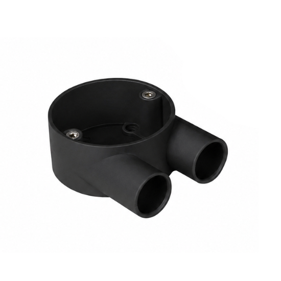 U PVC Conduit Box 20mm Black