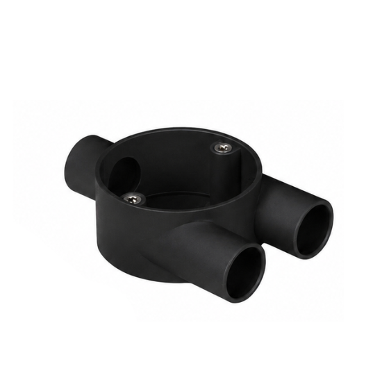 Y PVC Conduit Box 20mm Black