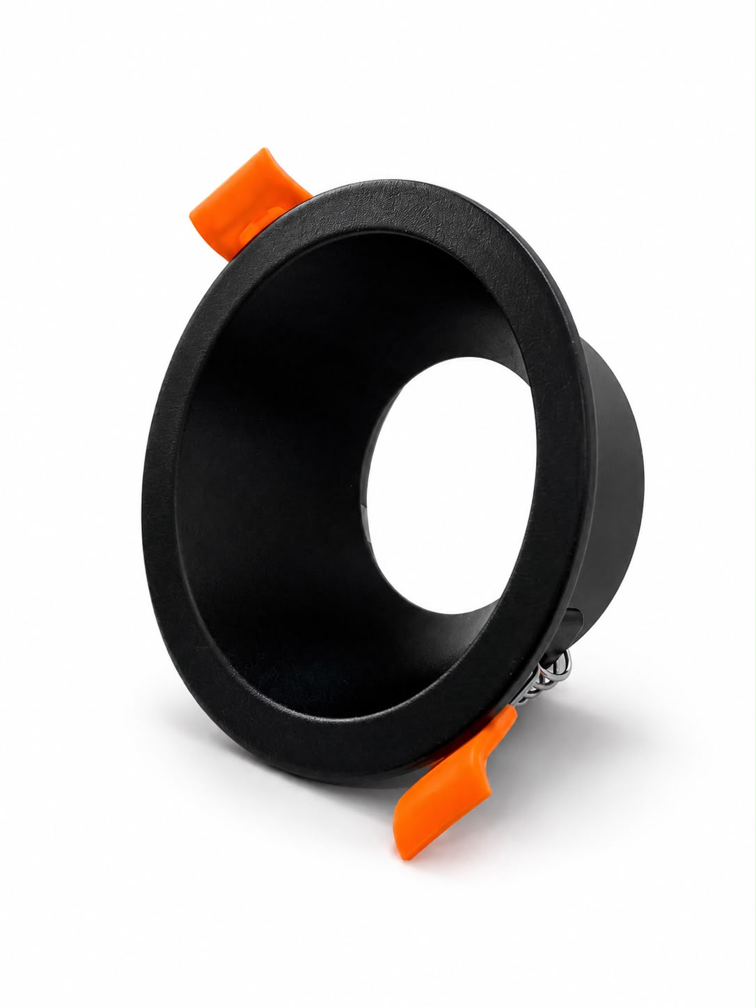 Vetro Single Aluminum Round Spotlight Frame Black (Empty)