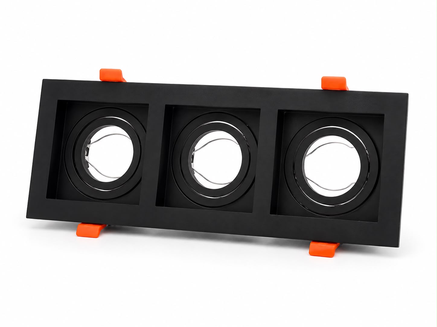 VE-0041 Triple black metal spot frame 10*27*4.5cm