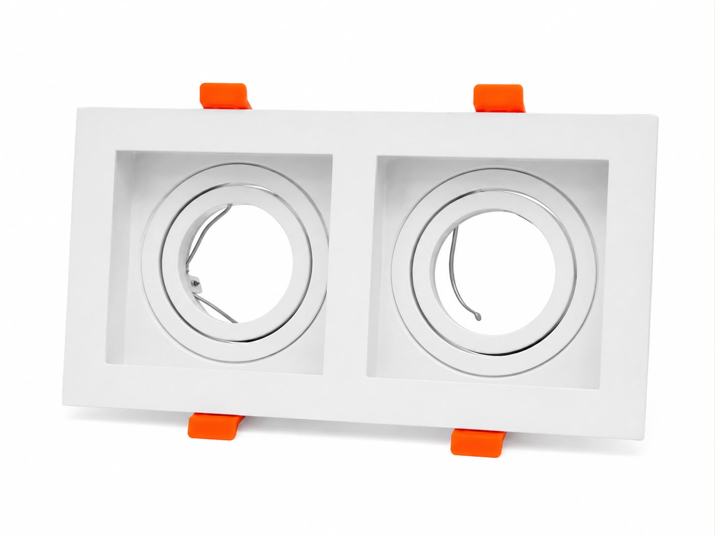Vetro Double Aluminum Spotlight Frame White (Empty)