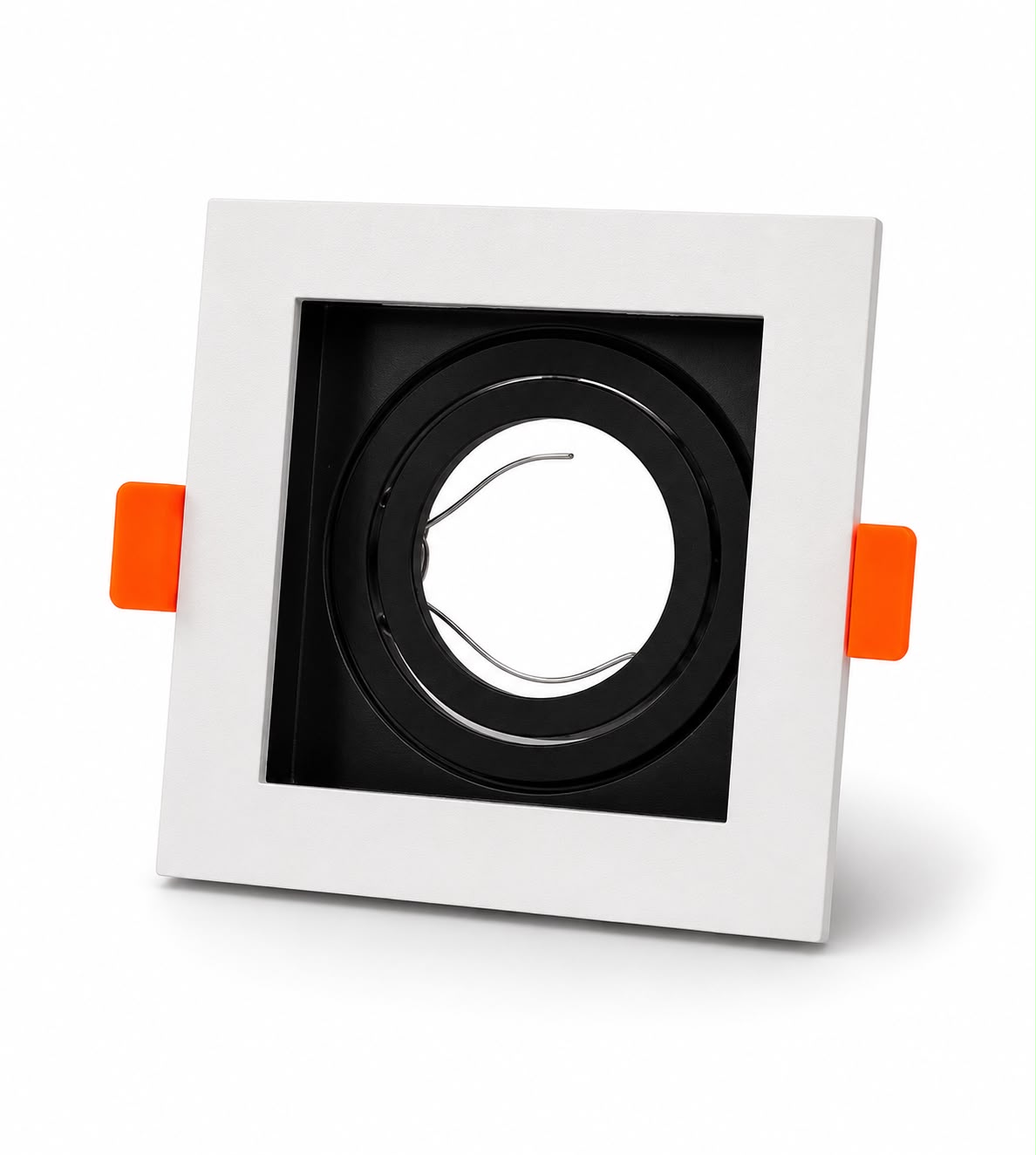 Vetro Single Aluminum Spotlight Frame White and Black (Empty)