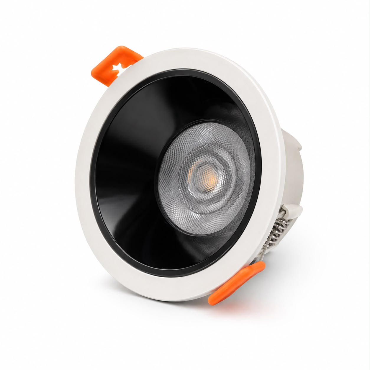 Vetro Recessed Downlight White Frame Black COB Lens 6W Cool Light