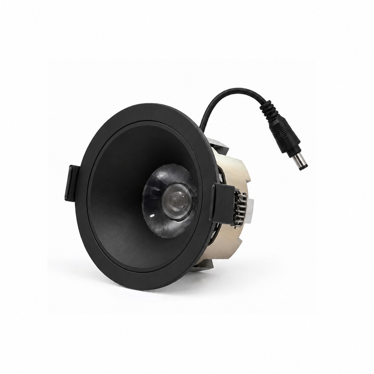 Vetro Trimless Recessed Downlight 12W Black Warm White